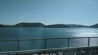 多々羅大橋から見た海と島