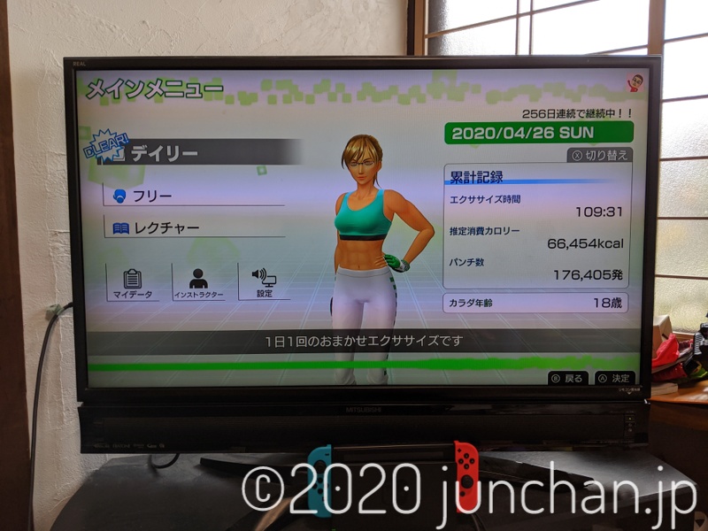 Fit Boxing 256日連続