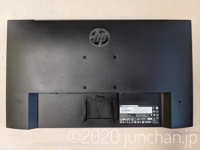 HP V28 4K Monitor 本体背面