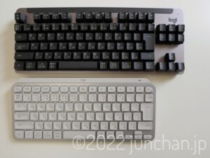 ロジクール「SIGNATURE K855」と「MX KEYS MINI」の比較