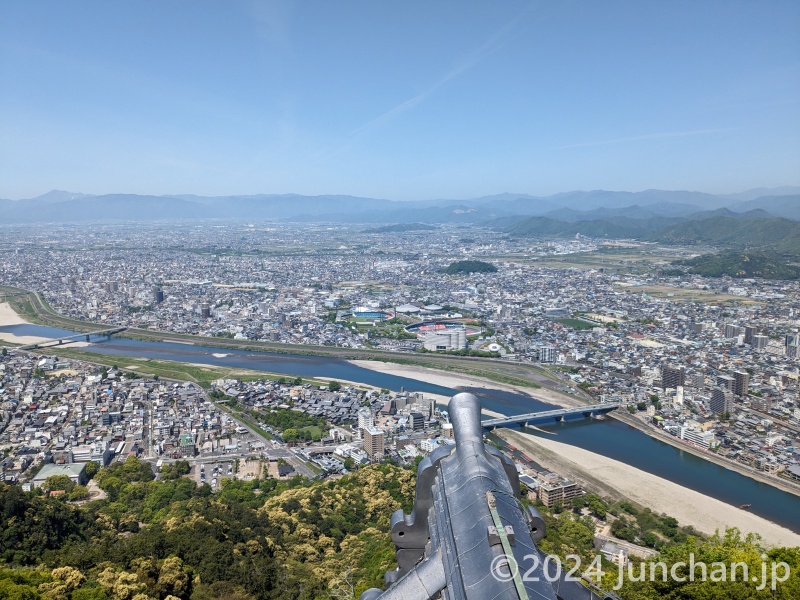 岐阜城 天守閣から長良川がよく見える