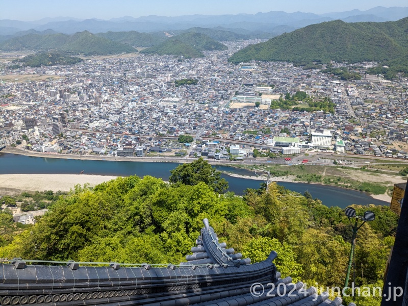 岐阜城 天守閣から長良川がよく見える