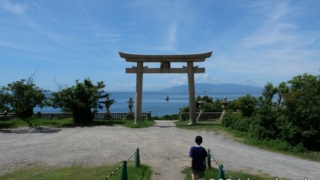 赤穂 伊和都比売神社 鳥居の向こうに海が見える