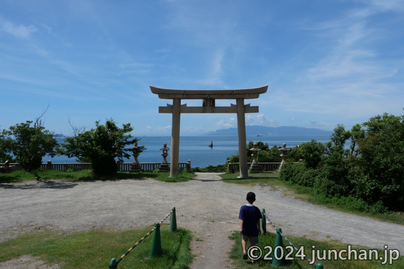 赤穂 伊和都比売神社 鳥居の向こうに海が見える