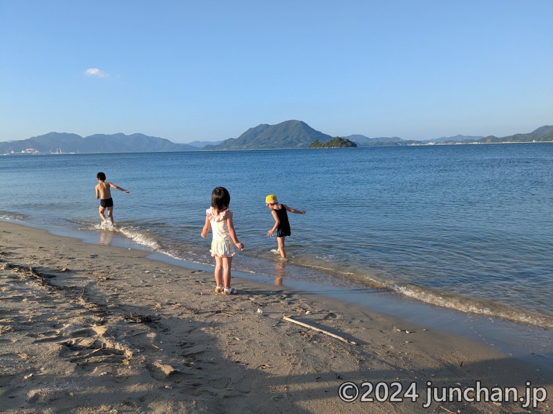 大三島 子どもたちは海で遊べて満足そうだった