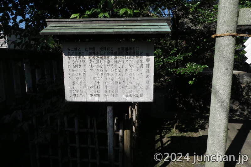 熊谷市 高城神社 末社 熊野社 由緒