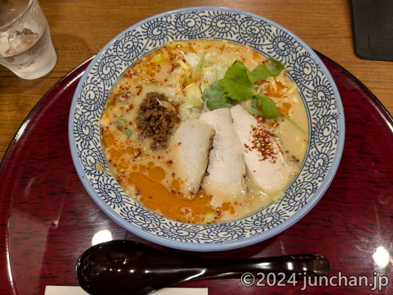 鶏五味 そごう大宮店 ランチ 日南鶏白湯スープの担々麺 鶏チャーシュー付