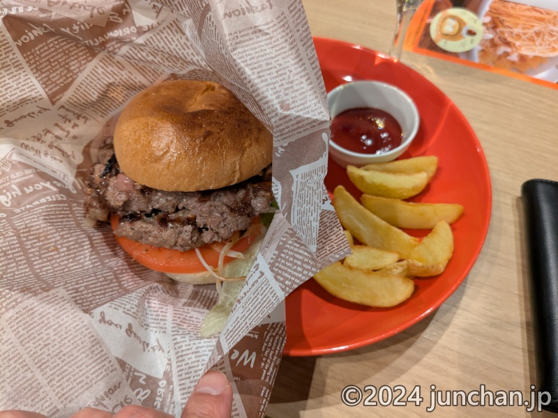 ビッグボーイ 佐久店 ダブルビーフバーガー フライドポテト付