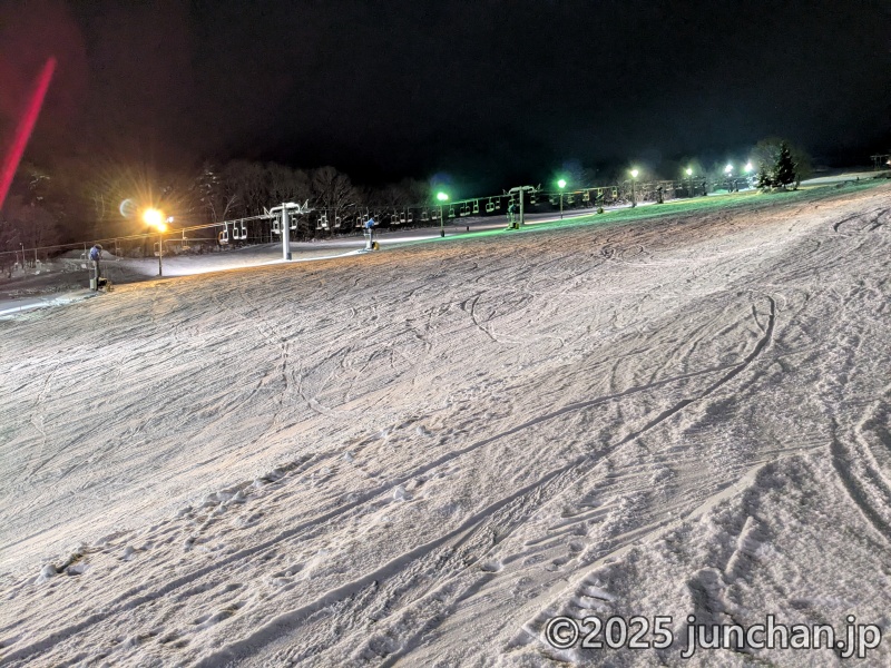 北志賀小丸山スキー場 ナイタースキー ゲレンデ