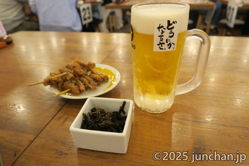 岐阜羽島ガーデンモール 新時代 お通し ビール 伝串