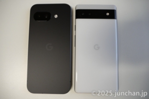 Pixel 9aとPixel 6aを比較 裏面