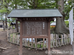 北国街道 海野宿 白鳥神社 由来の案内