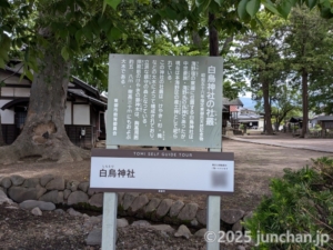 北国街道 海野宿 白鳥神社の社叢