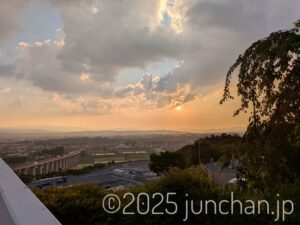 佐久市 みはらしの湯 夕方の景色