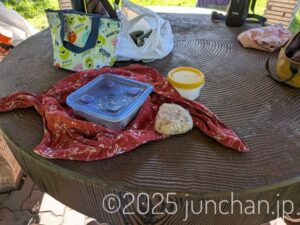 長野県 御代田町 雪窓公園で朝食ハイキング