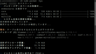 EndeavourOS pacman Arch Linux