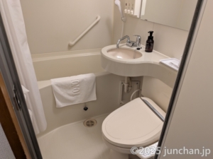 東横INN後楽園文京区役所前 シングルルーム ユニットバス