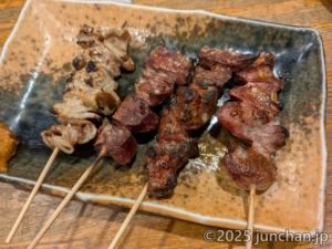 美蔵 やきとん 塩 シロ ハツ レバー タン