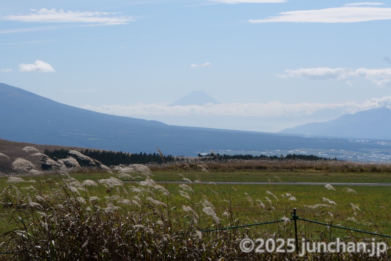 霧ヶ峰高原から富士山が見えた