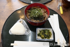 霧ヶ峰ビーナス ランチ かけそば おにぎりセット