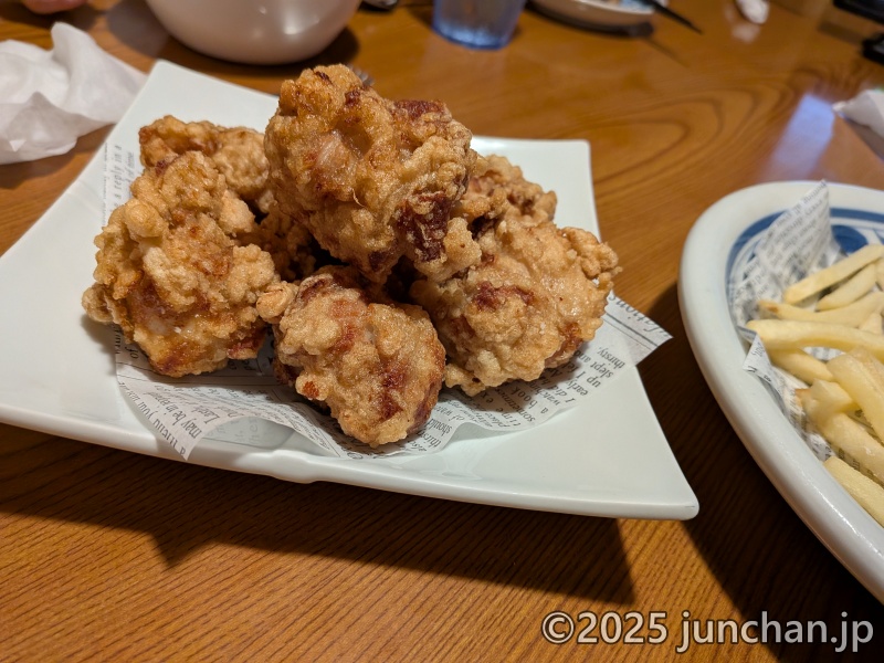 海山亭いっちょう 佐久店 山盛り鶏の唐揚げ