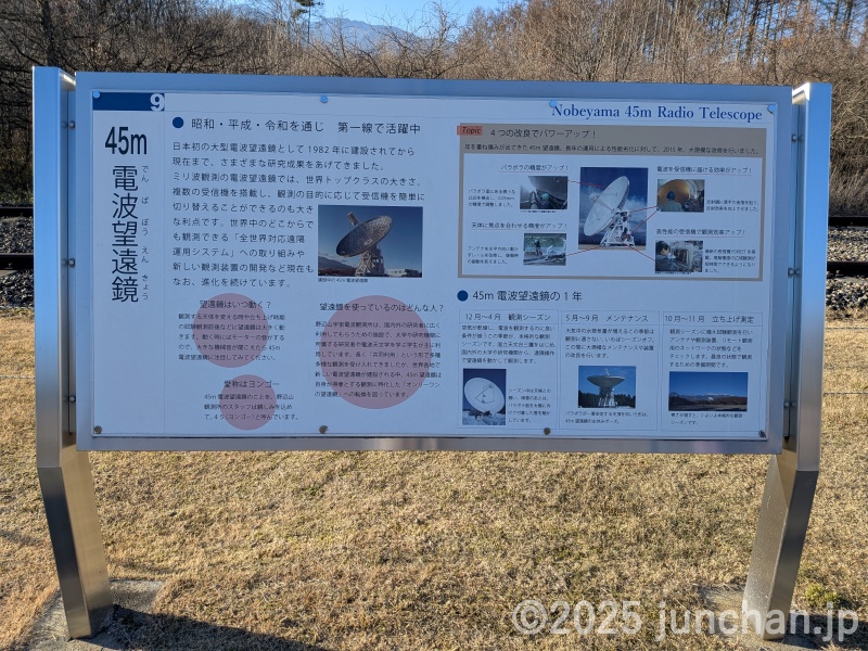 国立天文台野辺山 45m電波望遠鏡の説明