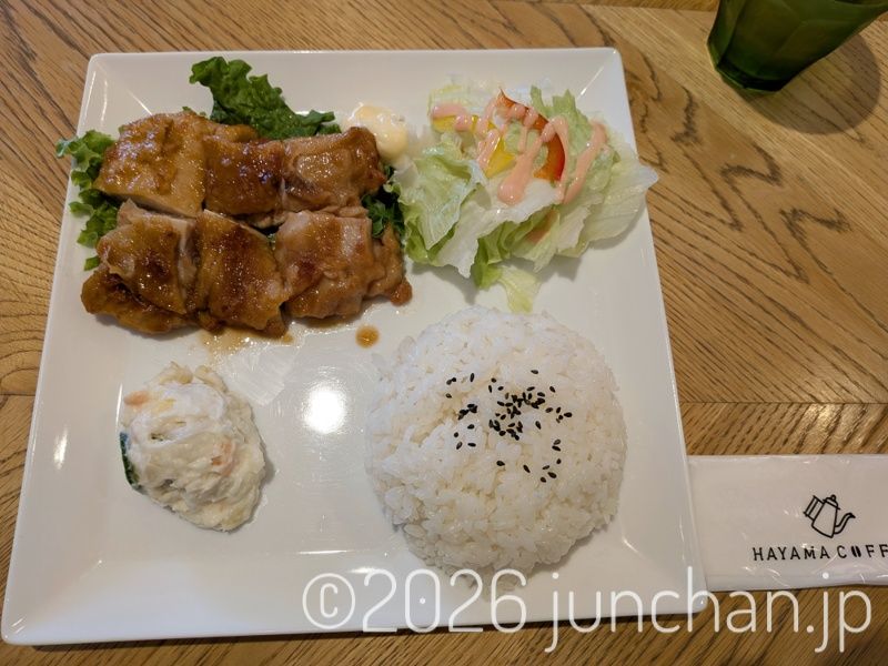 葉山珈琲 with さのびアートスペース 日本大学三島駅北口店 グリルチキン 生姜チキン