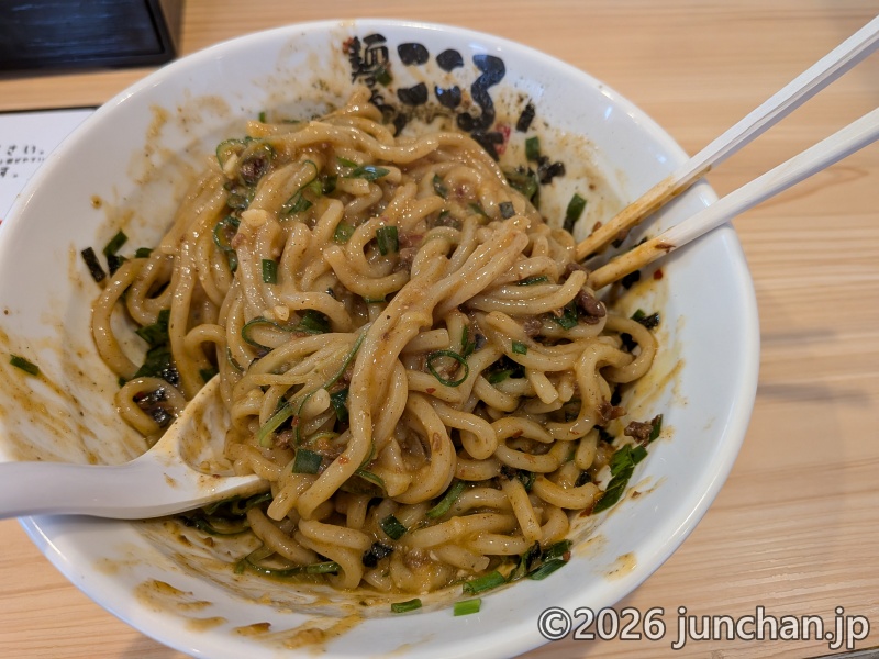 麺屋こころ 長野佐久店 佐久市中込 本家台湾まぜそば 大盛り 混ぜる！