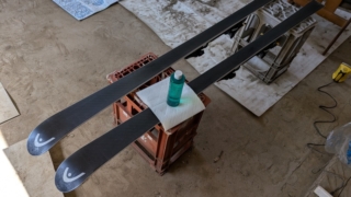 スキー板のメンテナンス