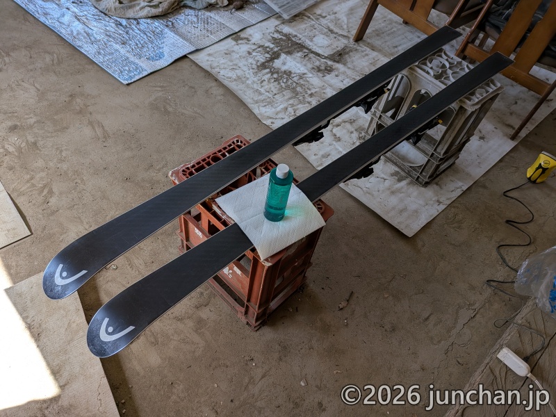 スキー板のメンテナンス