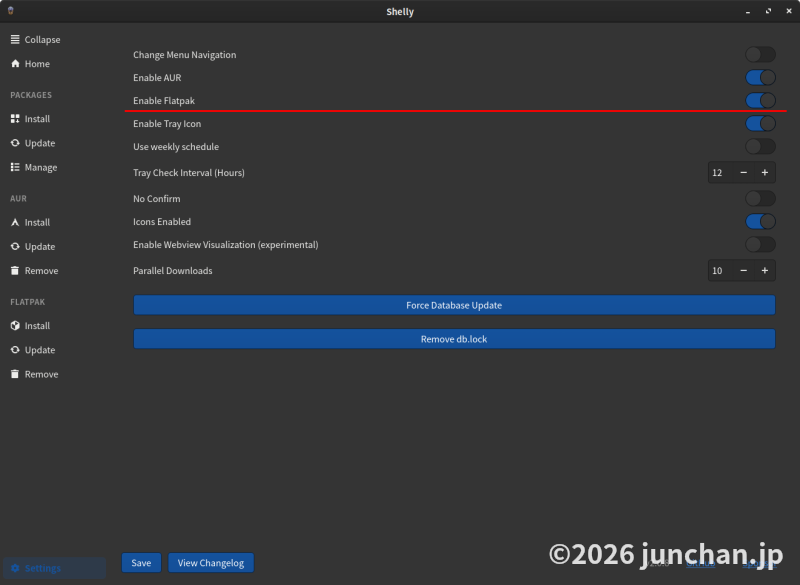 CachyOS Shelly Settings